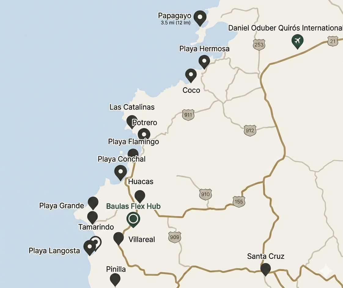 Mapa operativo BAULAS FLEX HUB